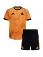 AS Roma Gianluca Mancini #23 Replika Borta Kläder Barn 2025-26 Kortärmad (+ byxor)